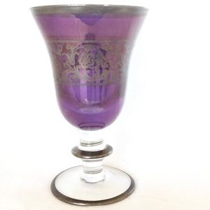 ARTE ITALICA WINE GOBLET STERLING SILVER PURPLE
